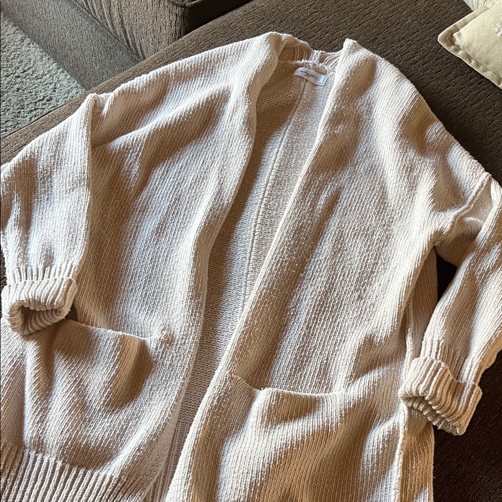 Carly Jean Los Angeles Cream Cardigan